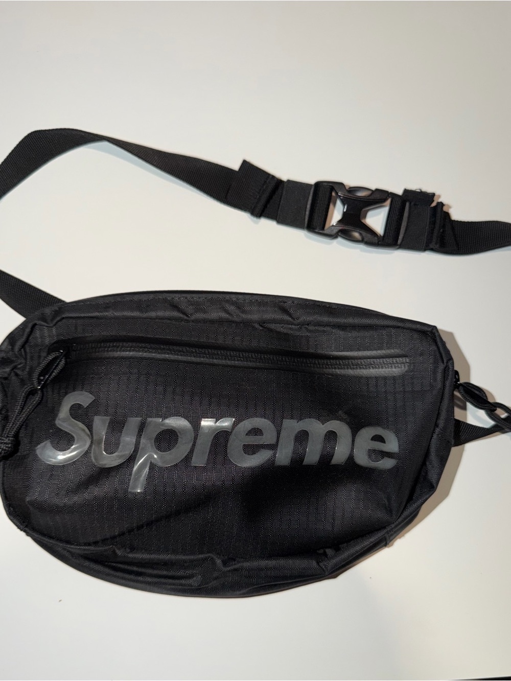 Supreme Black Logo Waist Bag